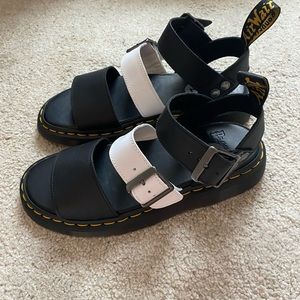 Dr. Martens Gryphon Airwair Vegan Leather multicolor Black and White Sandals